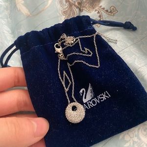 Swarovski Circle Necklace - White